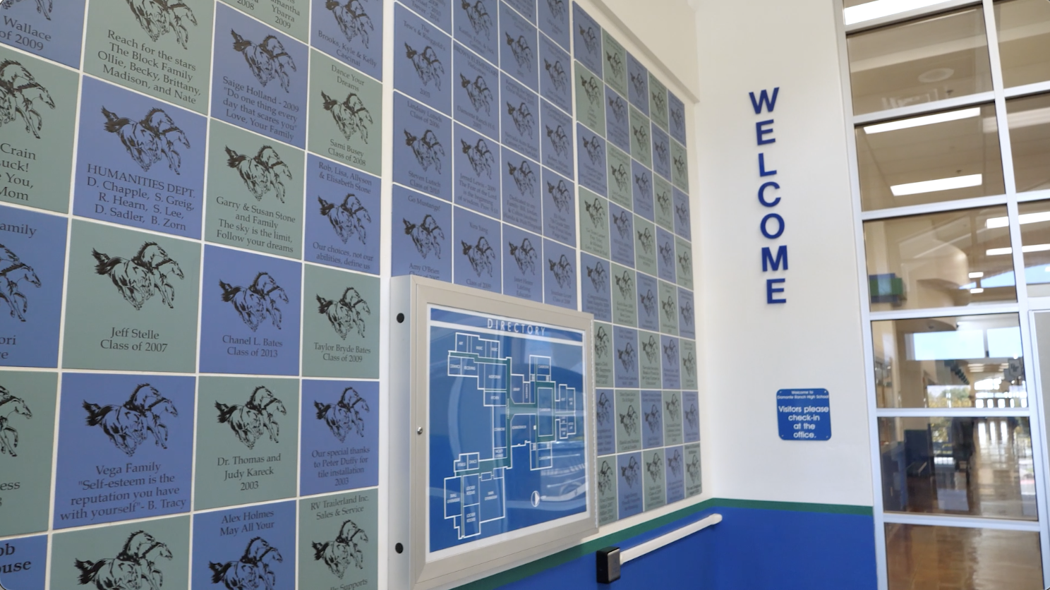  A wall of tribute tiles